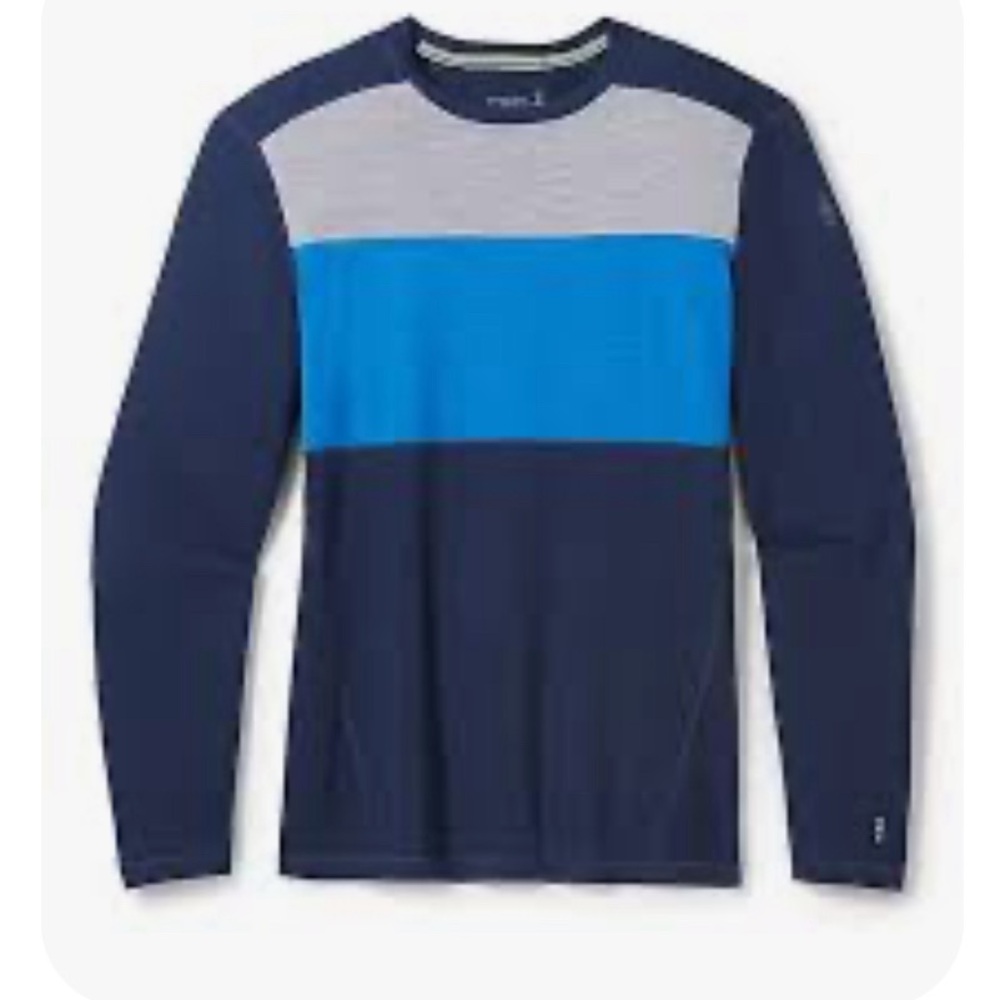 Smartwool Men’s Color Block Crew Base Layer Sweat… - image 1